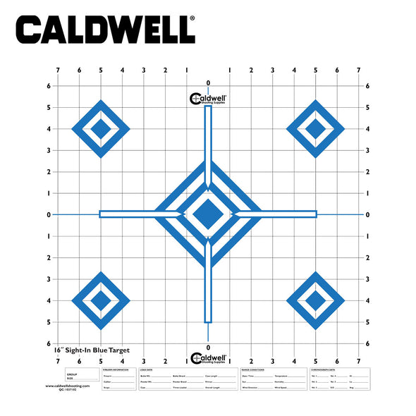 Caldwell Sight In Target 16 Inch Hi Contrast Blue 10pk