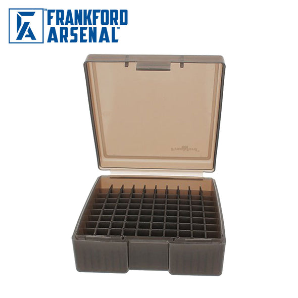 Frankford Arsenal Hinge Top Ammo Box 100 Round Smoke Grey